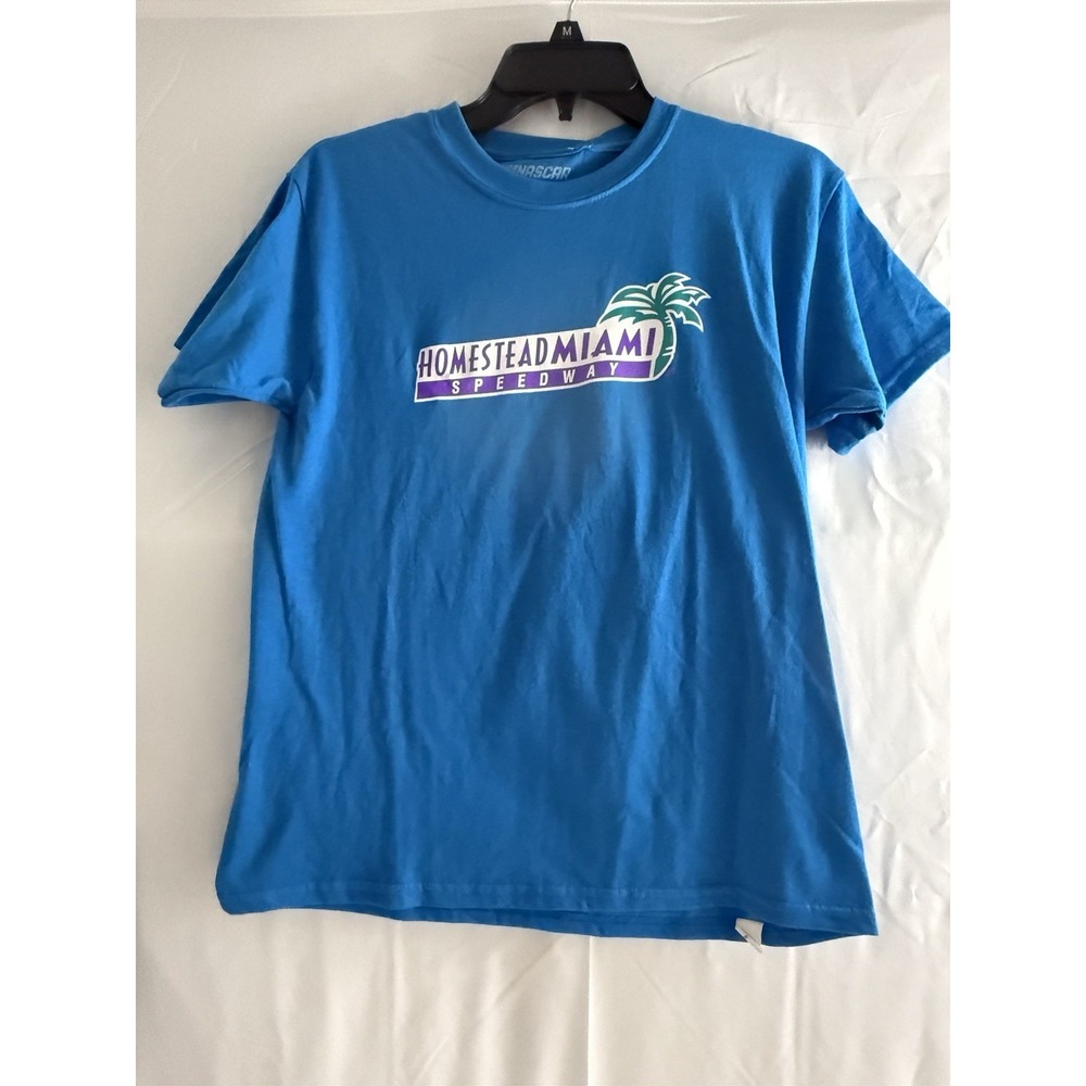 NASCAR Homestead Miami Speedway Youth M T-Shirt Blue Logo NWT
